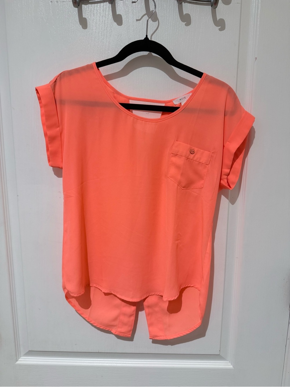 mine Coral Short-Sleeve Pocket Tunic